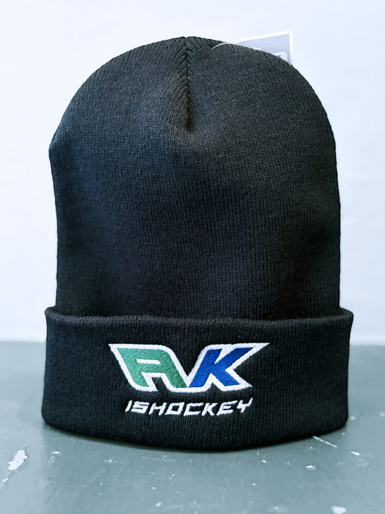 beanie hue med broderi